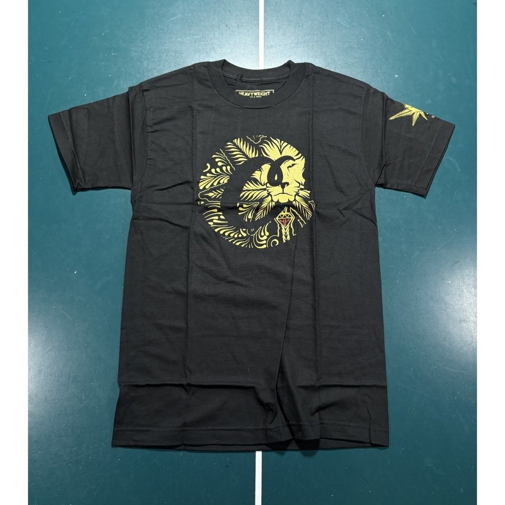 Cookies x Heavyweight Heads T-Shirt Mens Small Black Classic Lion Logo Brand New